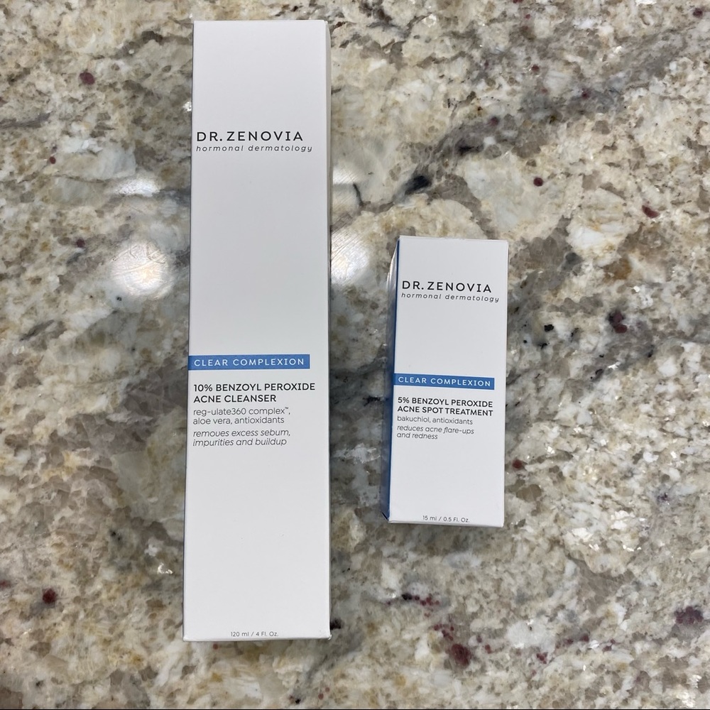 NIB Dr. Zenovia Clear Complexion Acne Cleanser and Spot Treatment